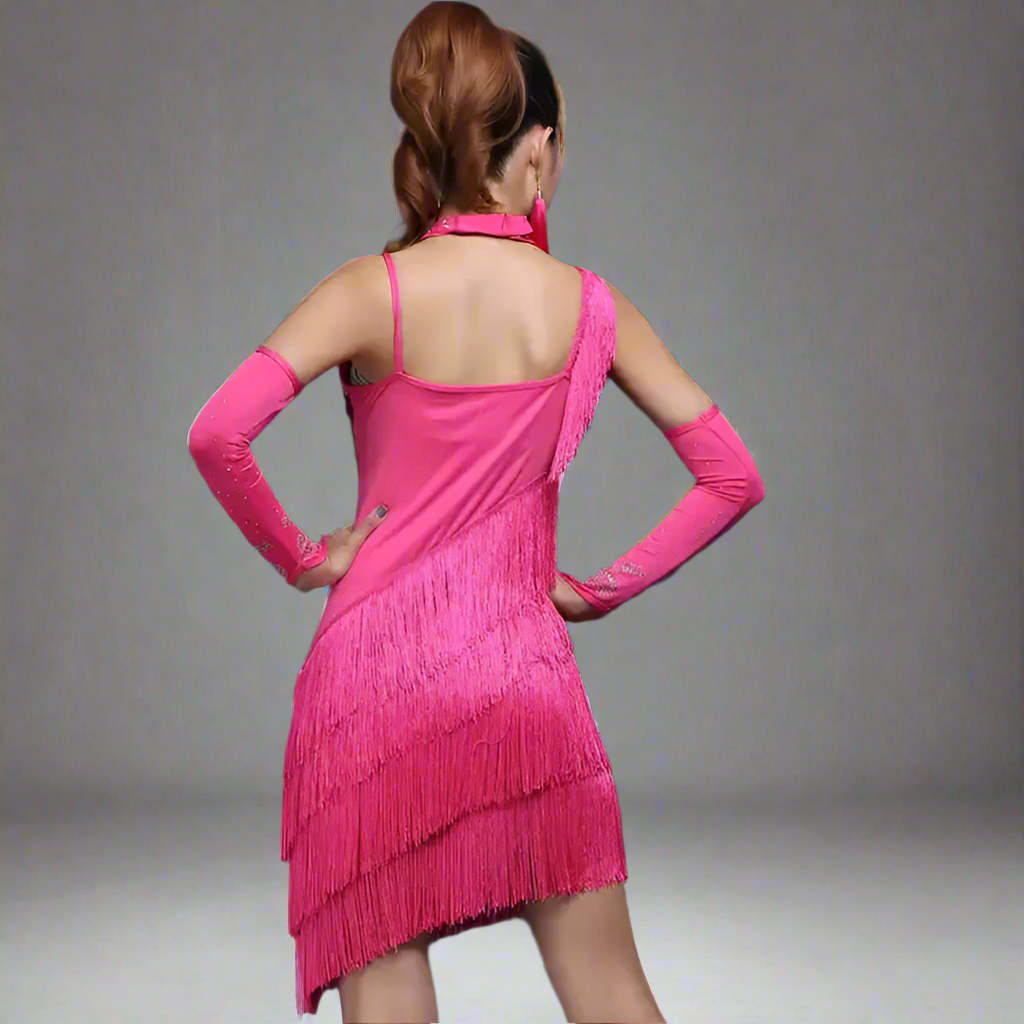Flamingo Rhythm Fringe Dress