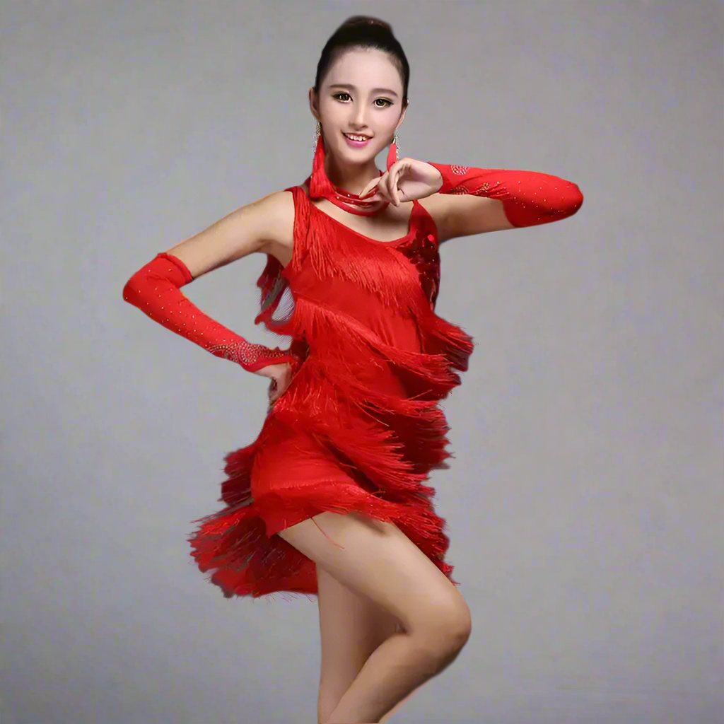 Flamingo Rhythm Fringe Dress