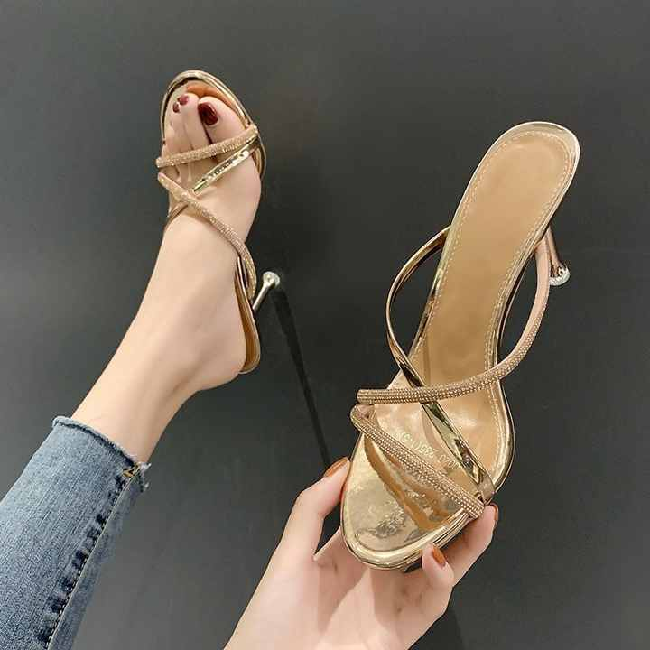 Crystal Strap High Heel Sandals Elegance Crate