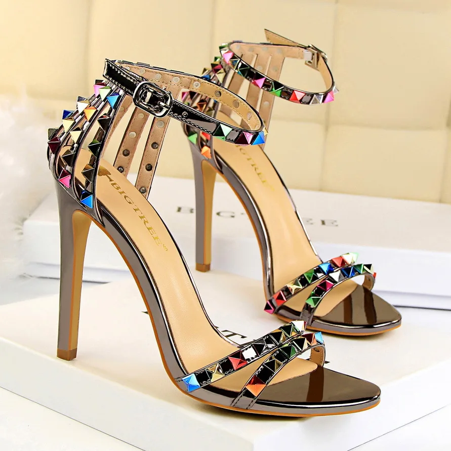 Riveted Gladiator Heels Elegance Crate