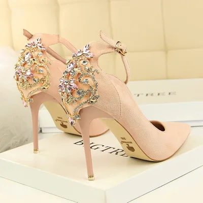 Crystal Buckle Bridal Heels Elegance Crate