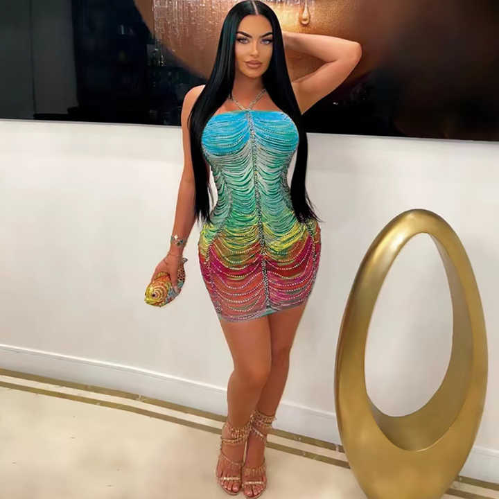 Iris Ombre Crystal Dress Elegance Crate