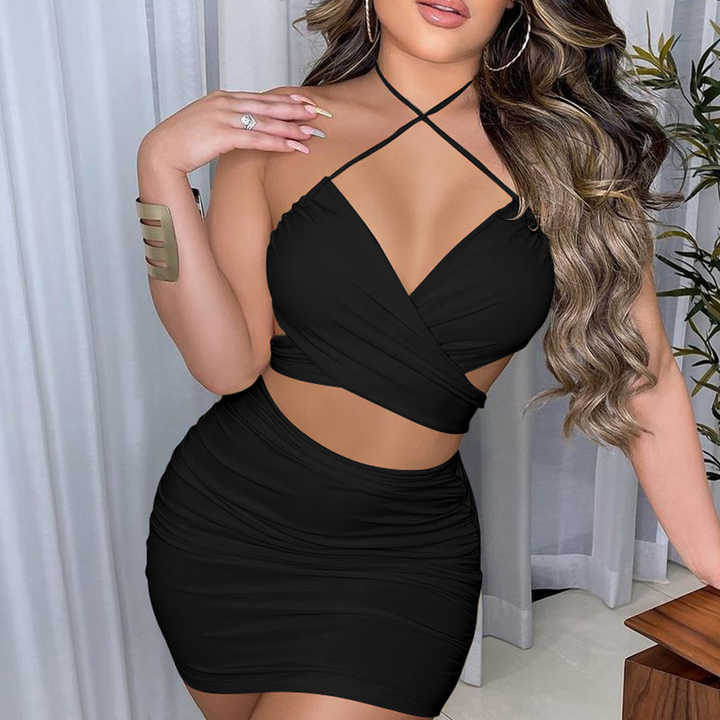 Alluring Halter Cutout Mini Elegance Crate