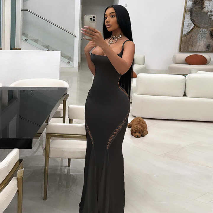 Celia Hollow Maxi Dress Elegance Crate