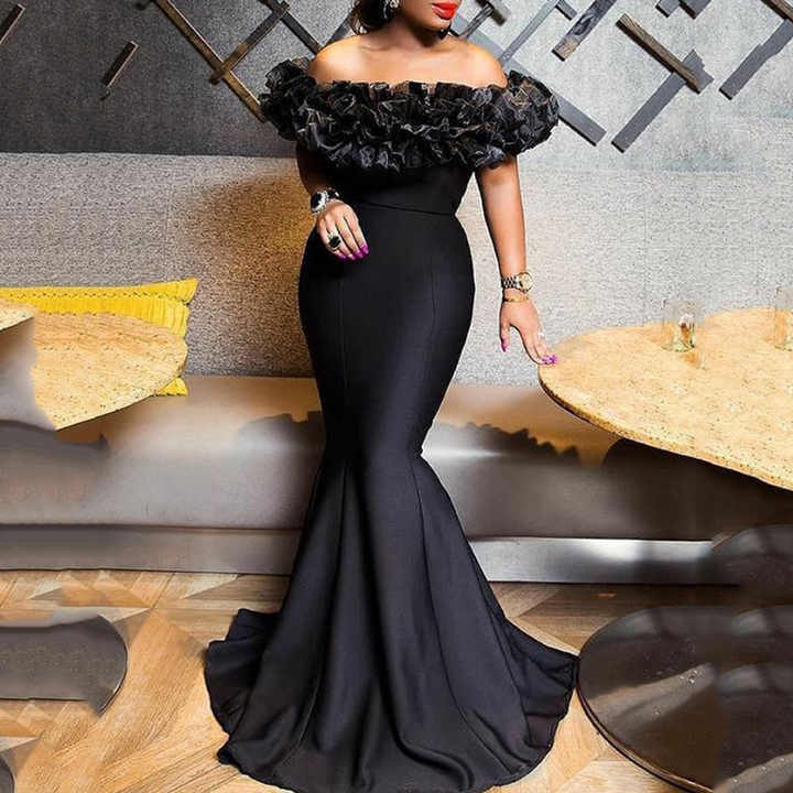 Cheyrak Ruffle Mermaid Dress Elegance Crate