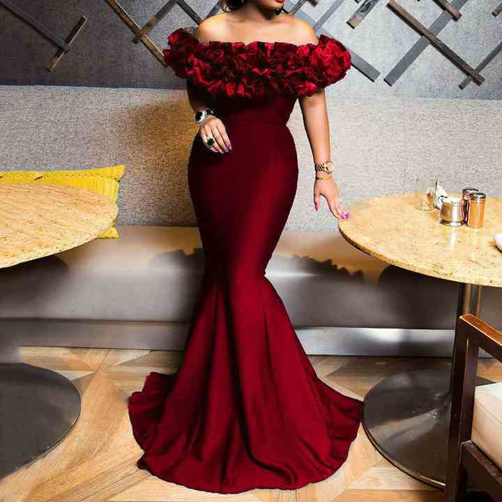 Cheyrak Ruffle Mermaid Dress Elegance Crate