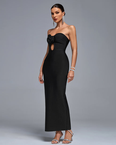 Midnight Strapless Gown Elegance Crate