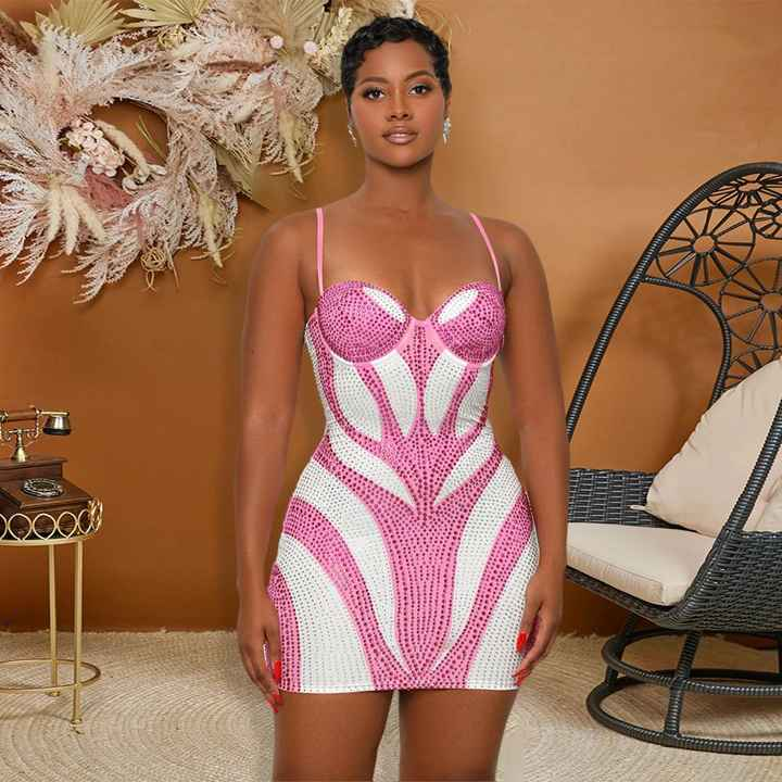 Blush Radiance Mini Dress Elegance Crate