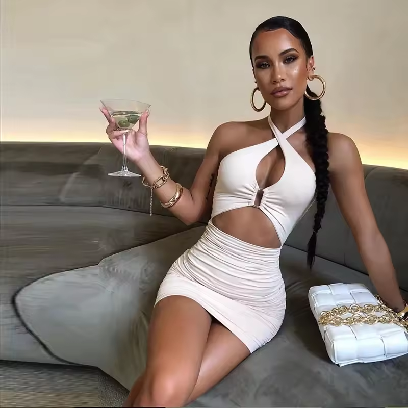 Sunset Luxe Cutout Dress Elegance Crate