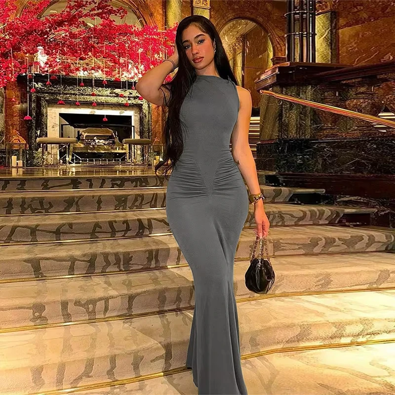 Elegant Olive Bodycon Gown Elegance Crate