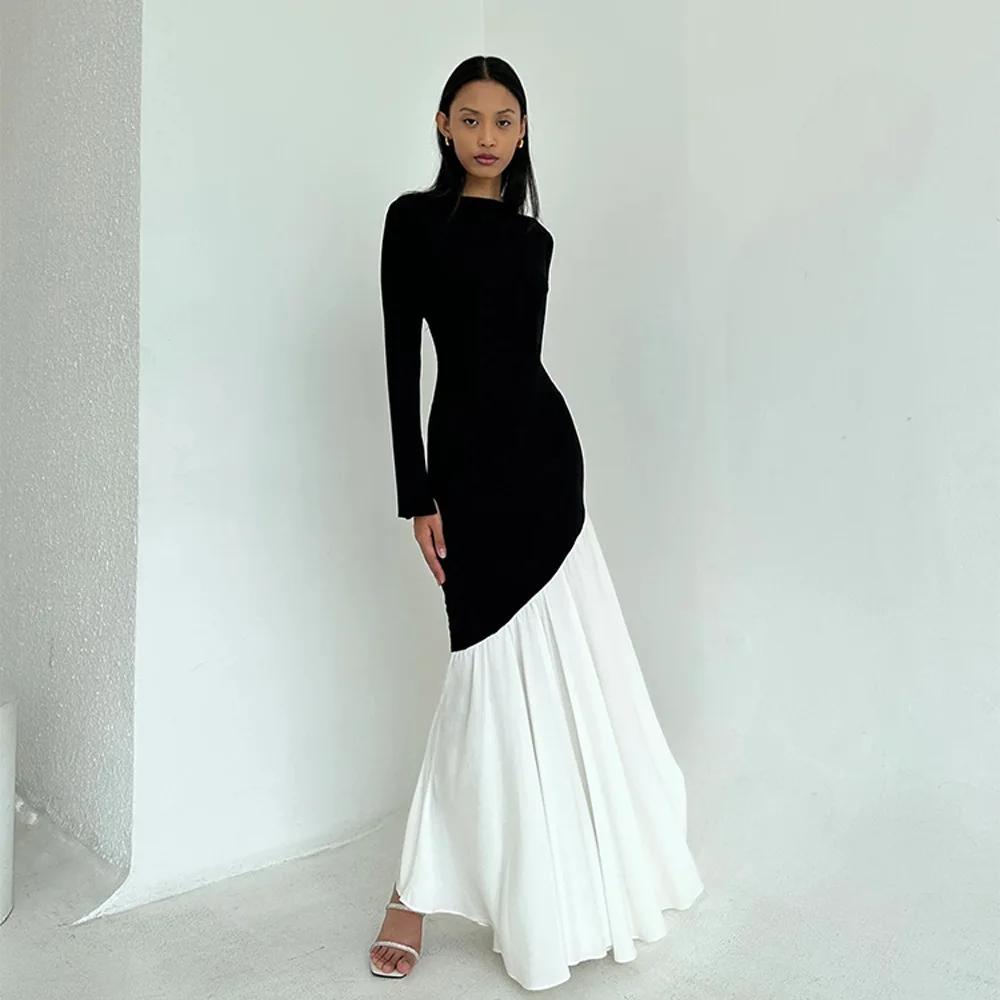 Monochrome Elegance Maxi Dress Elegance Crate