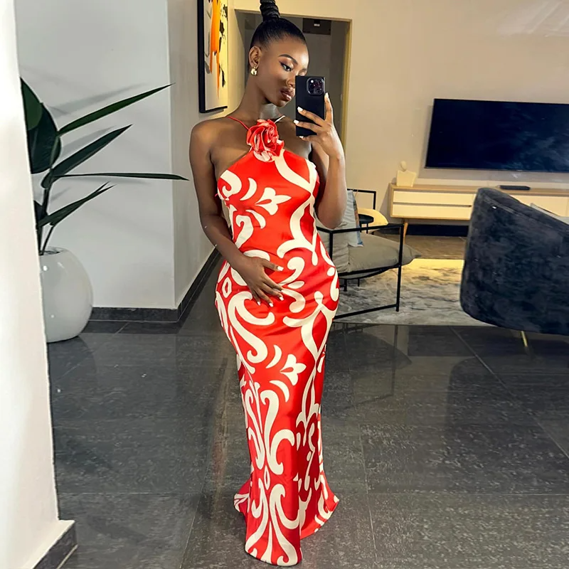 Scarlet Elegance Halter Gown Elegance Crate
