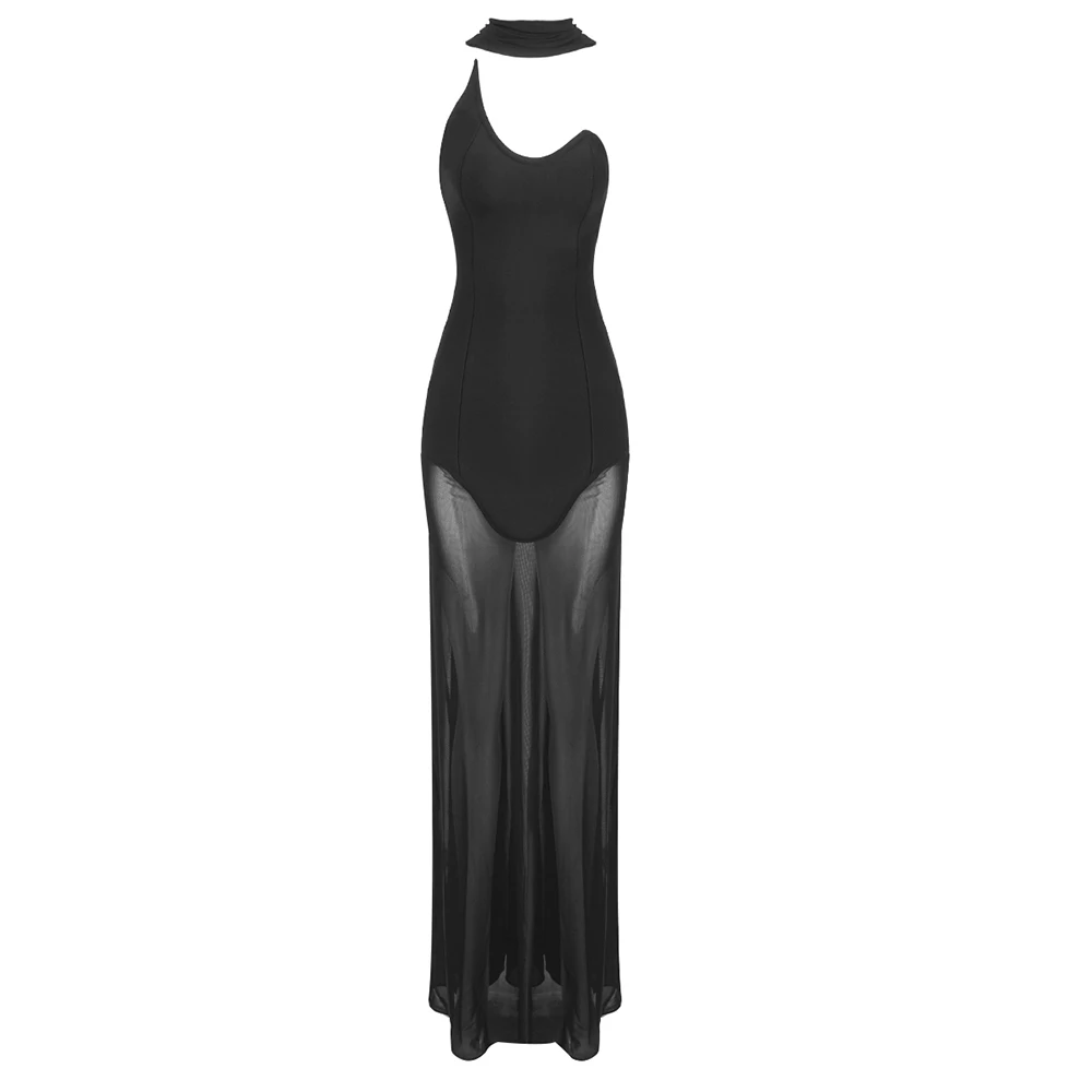 Regal Ivory One-Shoulder Gown Black