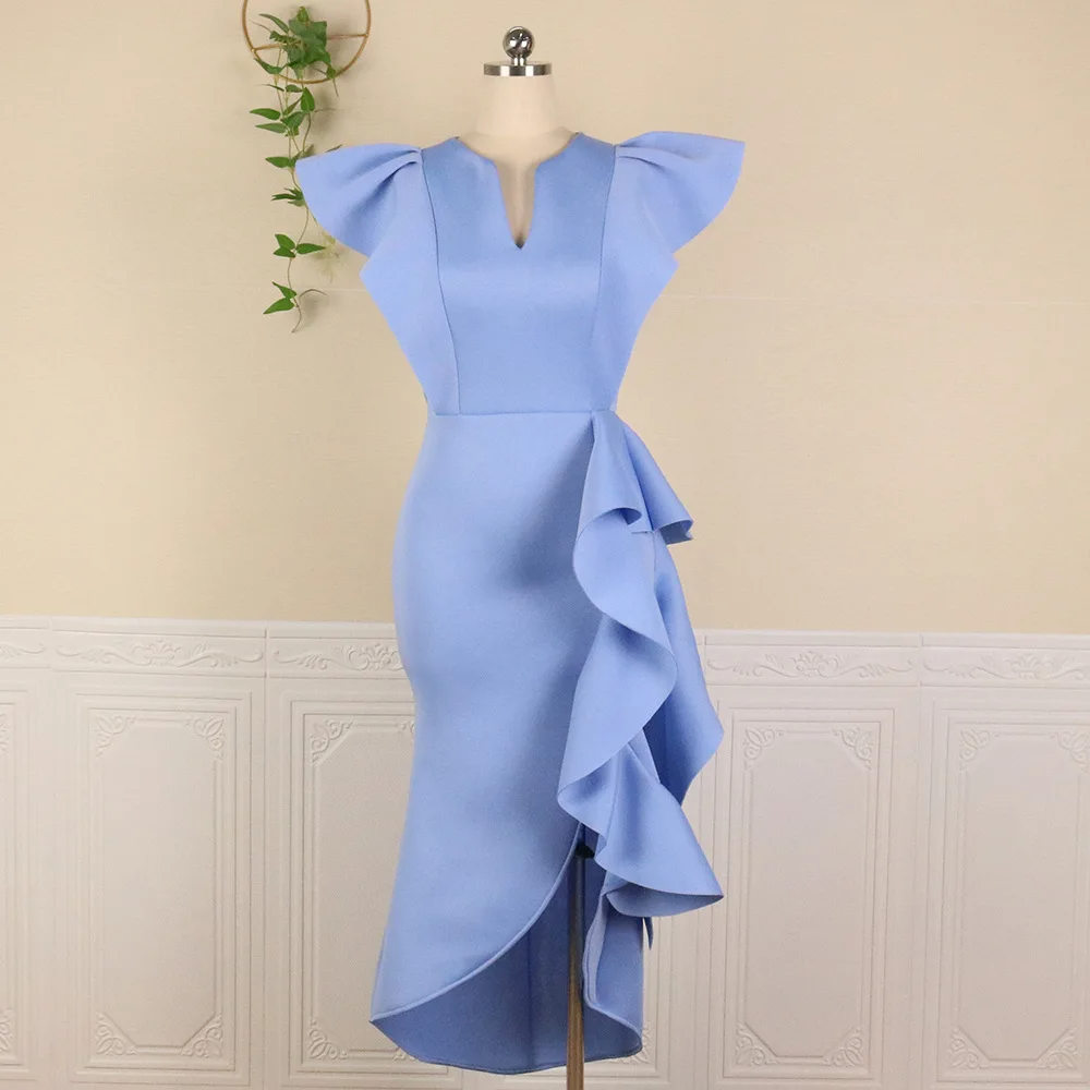 Ivory Cascade Ruffle Dress Elegance Crate