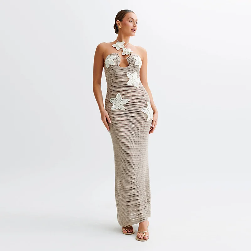 Starfish Crochet Maxi Dress Elegance Crate