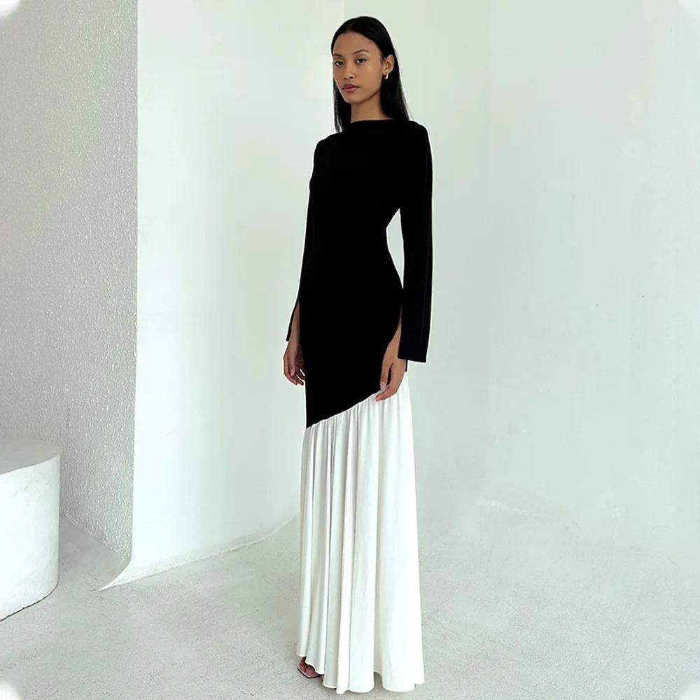 Monochrome Elegance Maxi Dress Elegance Crate