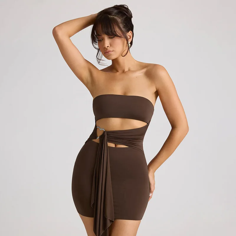 Blush Heart Cutout Dress Elegance Crate