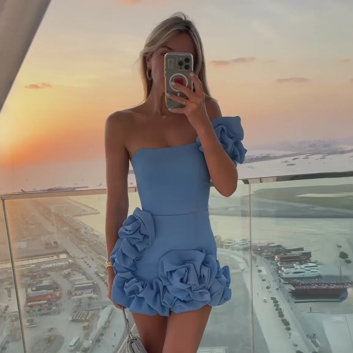 Ruffled Elegance Mini Dress Elegance Crate