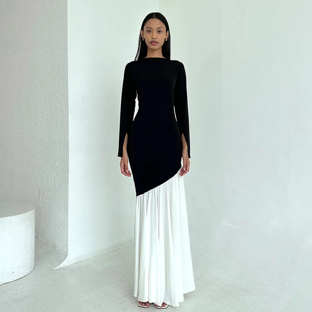 Monochrome Elegance Maxi Dress Elegance Crate