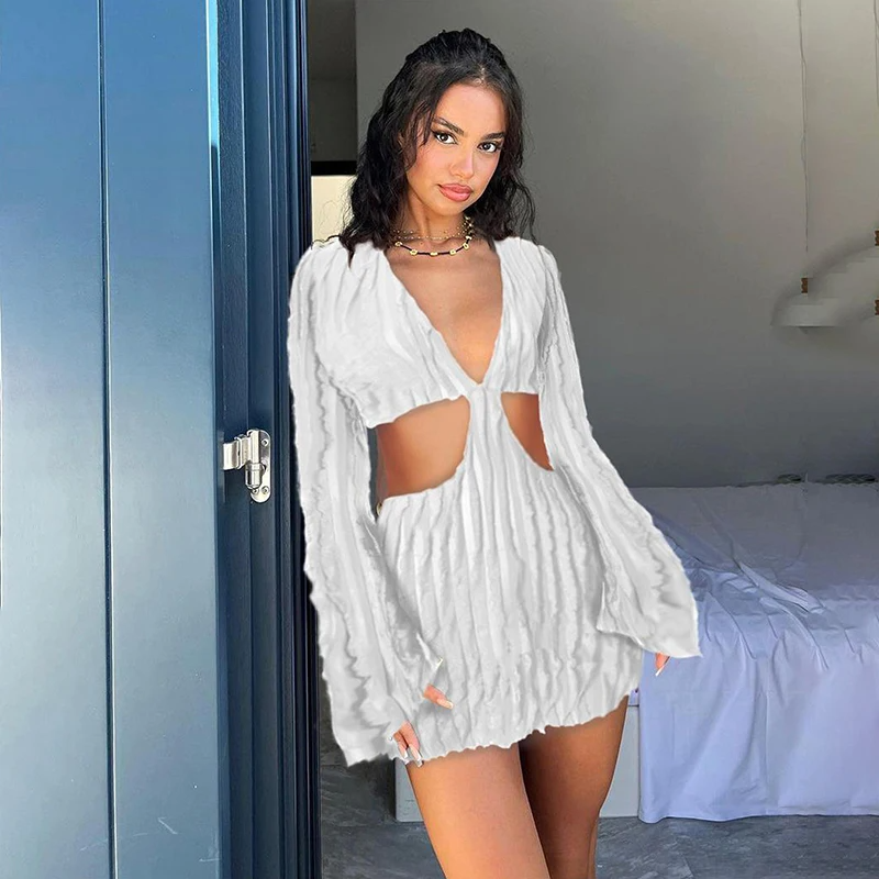 Crimson Flair Cutout Dress Elegance Crate