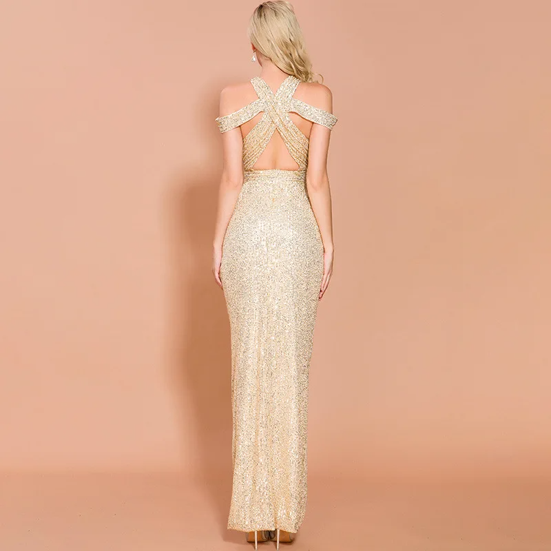 Celestial Spark Sequin Gown Elegance Crate