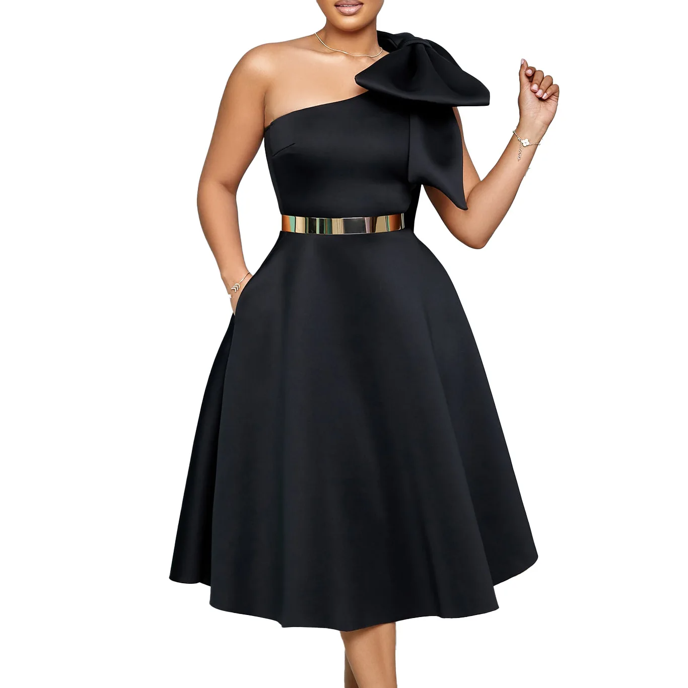 Midnight Bow Elegance Dress Elegance Crate