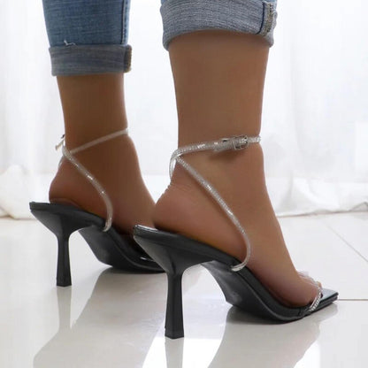 Crystal Stride Stiletto Heels Elegance Crate