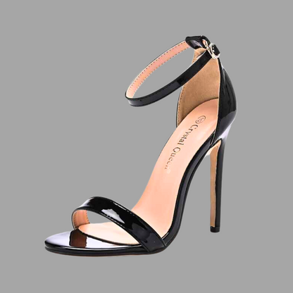 Luna Glossy High Heel Sandals Elegance Crate