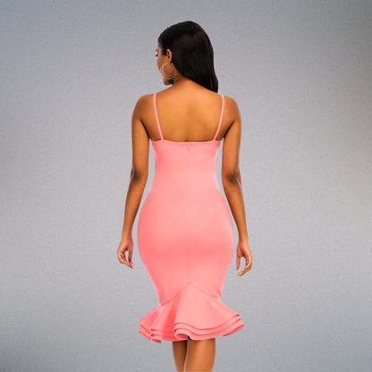 Frilled Midi Dress Elegance Crate