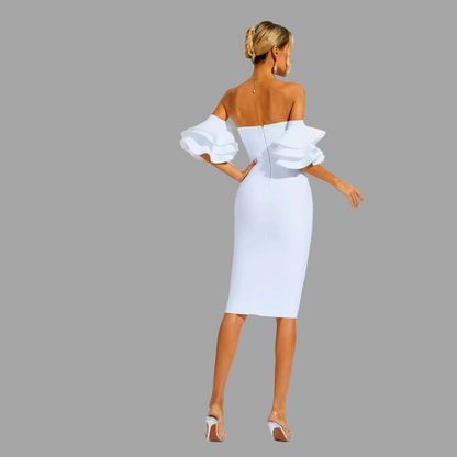 Scarlet Majesty Ruffle Dress Elegance Crate