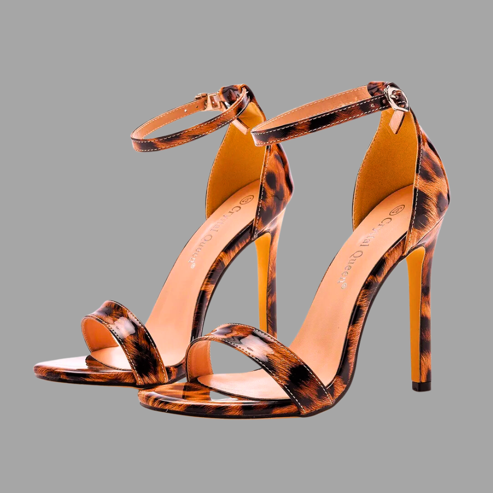 Luna Glossy High Heel Sandals Elegance Crate