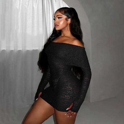 Off-Shoulder Mustard Textured Mini Dress Elegance Crate