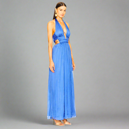 Azure Breeze Halter Gown Elegance Crate
