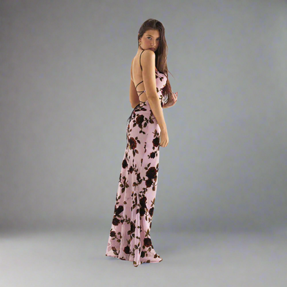 Liana Floral Mesh Dress Elegance Crate