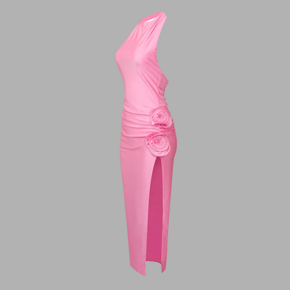 Rosette Bloom Halter Gown Elegance Crate
