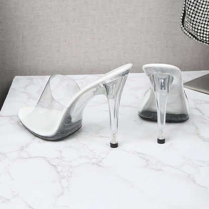 Aurelia Clear Stiletto Sandals Elegance Crate