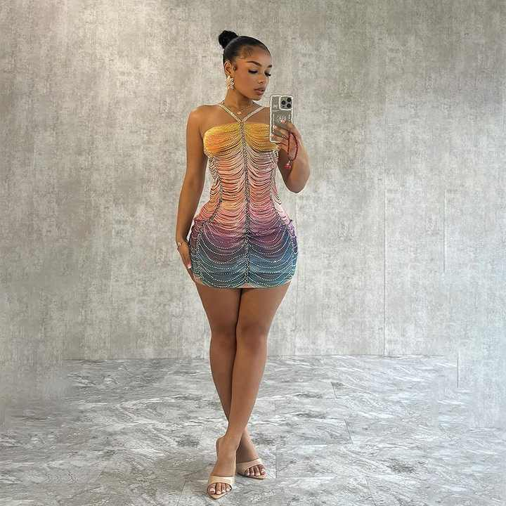 Iris Ombre Crystal Dress Elegance Crate