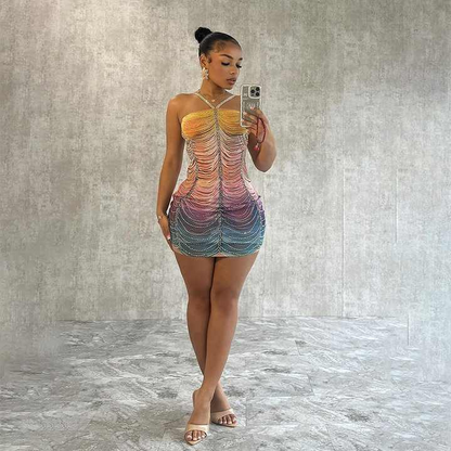 Iris Ombre Crystal Dress Elegance Crate