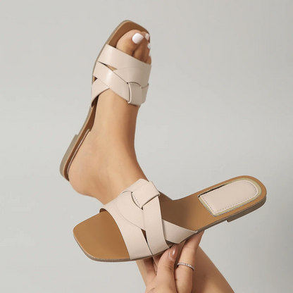 Serenity Woven Slide Sandals Elegance Crate