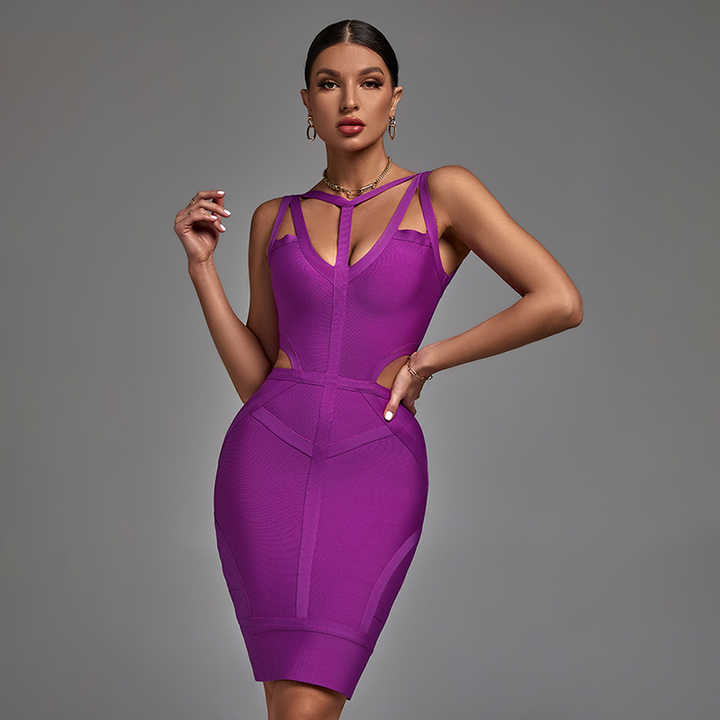 Lilac Empire Strapless Midi Dress Elegance Crate