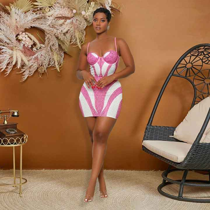 Blush Radiance Mini Dress Elegance Crate