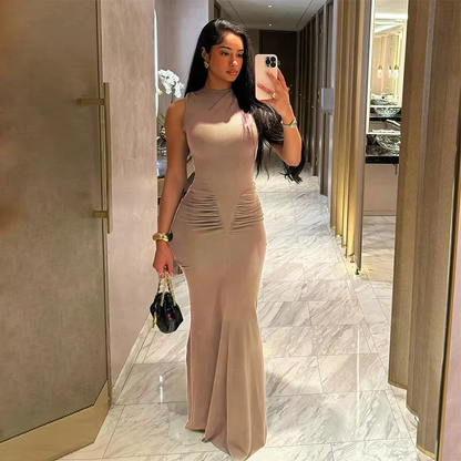Elegant Olive Bodycon Gown Elegance Crate