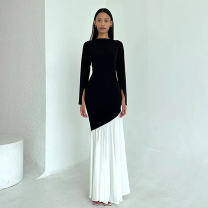 Monochrome Elegance Maxi Dress Elegance Crate