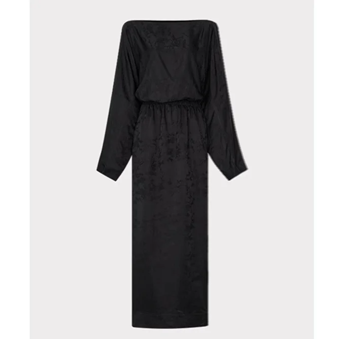 Noir Draped Elegance Dress Elegance Crate