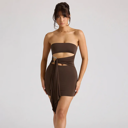 Blush Heart Cutout Dress Elegance Crate