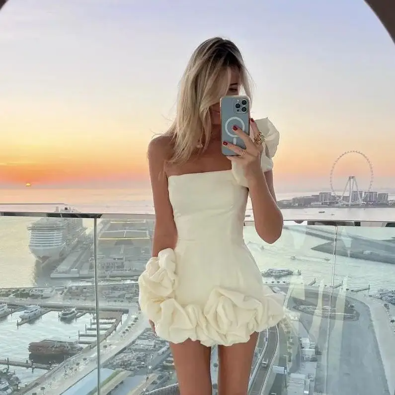 Ruffled Elegance Mini Dress Elegance Crate