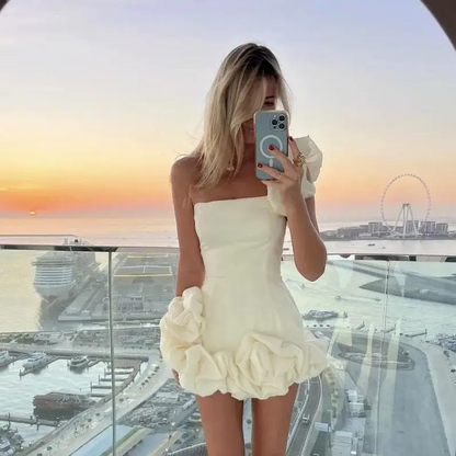 Ruffled Elegance Mini Dress Elegance Crate