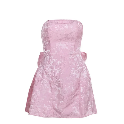 Blush Bow Charm Dress Pink